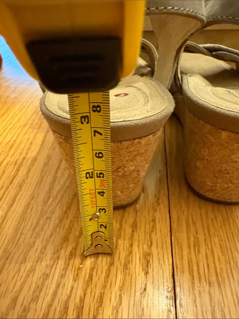 Clarks Taupe/Beige Wedge Sandals